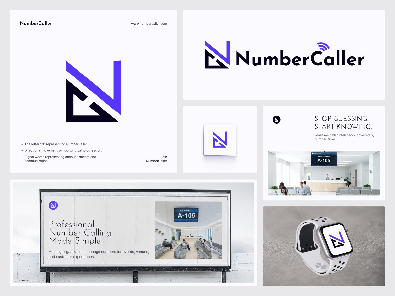 NumberCaller logo redesign presentation
